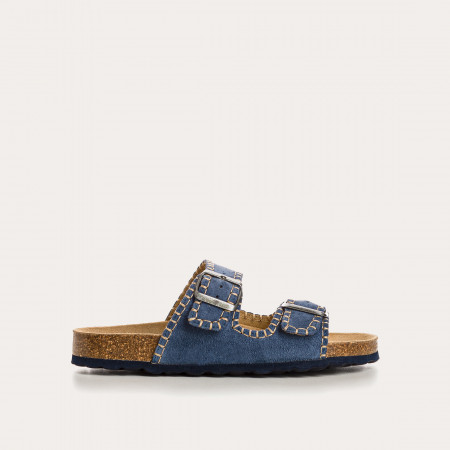 MULES NUBIA FOLK CUIR VELOURS